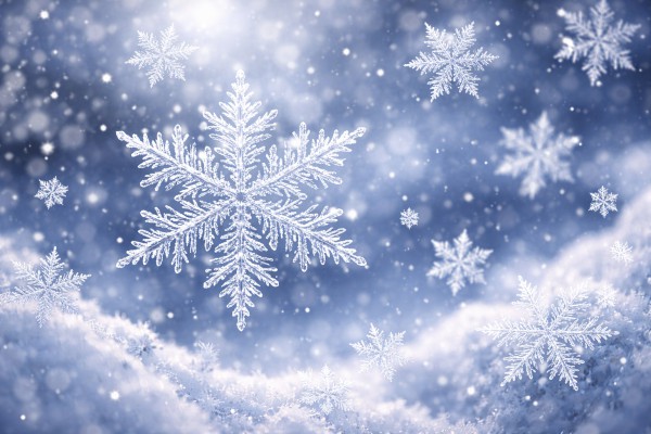 Sniegpārsliņas - Ziemas kartiņa 12