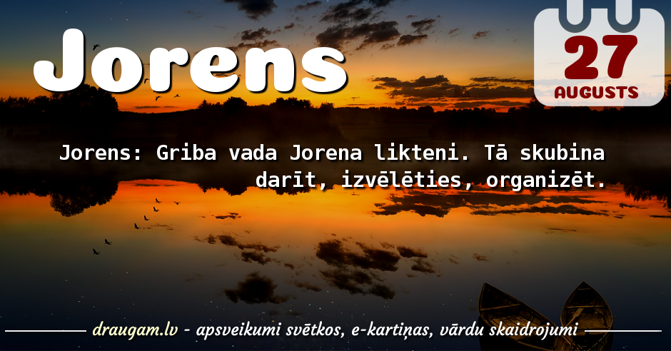 Jorens skaidrojums un vārda diena