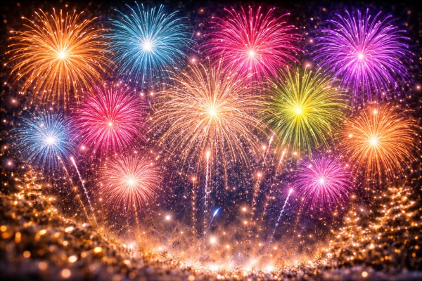 Jaungada salūts - Jaungada kartiņa 7