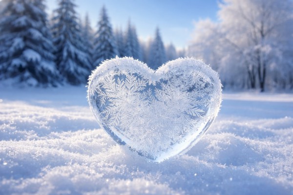 Sirds sniegā - Ziemas kartiņa 13